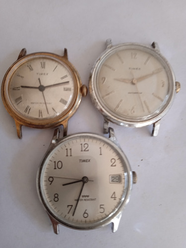 Tres Relojes Cuerda Manual Timex