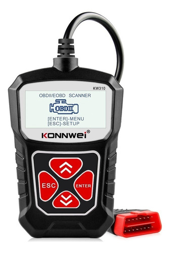 Konnwei Kw310 Obd2 Black Car Engine Code Reader