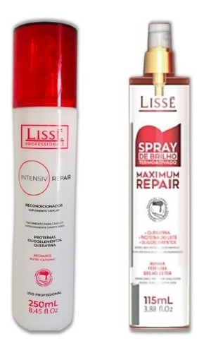 Spray Pro Intensiv Repair 250ml + Spray Brilho 115ml Lissé