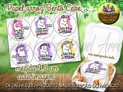 MEME FLORK DIA DAS MÃES TOPO DE BOLO (UNIDADE) - PAPEL ARROZ ESPECIAL