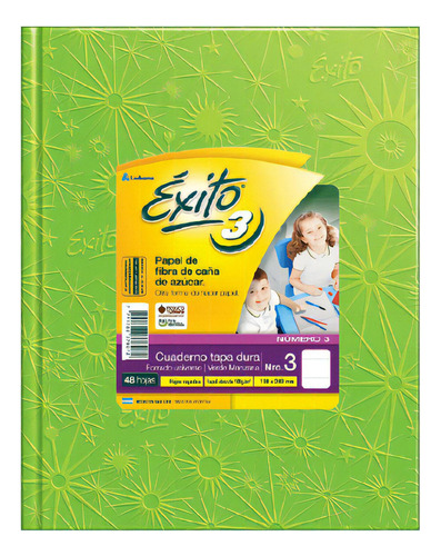 Cuaderno Exito E3 Abc Rayado Verde Manzana X 48 Hojas