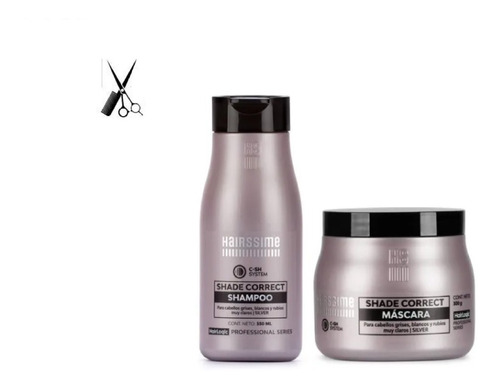  Shampoo Y Mascara Matizador Violeta Hairssime Rubios Gris