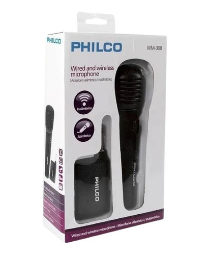 Microfono Alambrico Y Inalambrico Philco Wm-308 