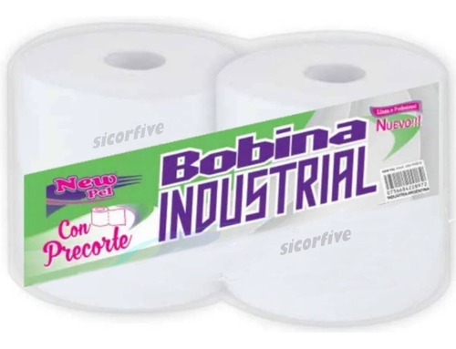 Bobina Industrial Papel Doble Hoja 1200 Paños 2x400m