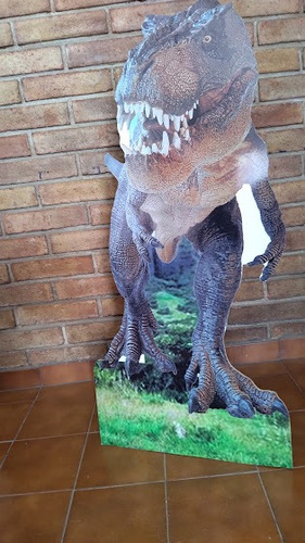 Imagen 7 de 7 de Gigantografia Dinosaurio Blue Y Rex Siluetas De Madera