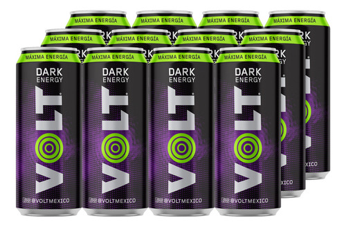 12 Latas Energizante Volt Dark 473 Ml Frutos Del Bosque