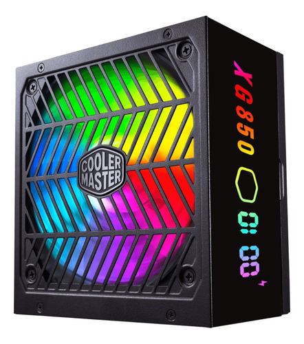 Fuente Argb para PC Cooler Master 850w 80 Plus, color platino