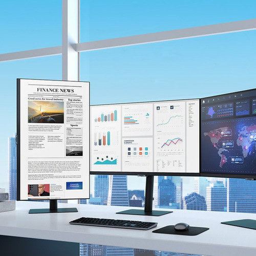 Monitor: hub USB ergonômico Samsung Viewfinity S6 27 Ips Qhd