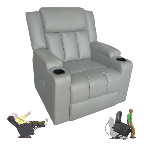 Sillon Elevable, Masajeador, Reclinable Y Calor Lumbar  