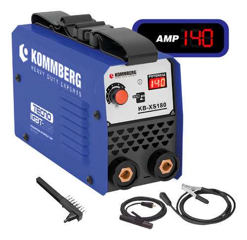 Soldadora Inverter Kommberg KB-XS180 MMA 140A Azul/Negro