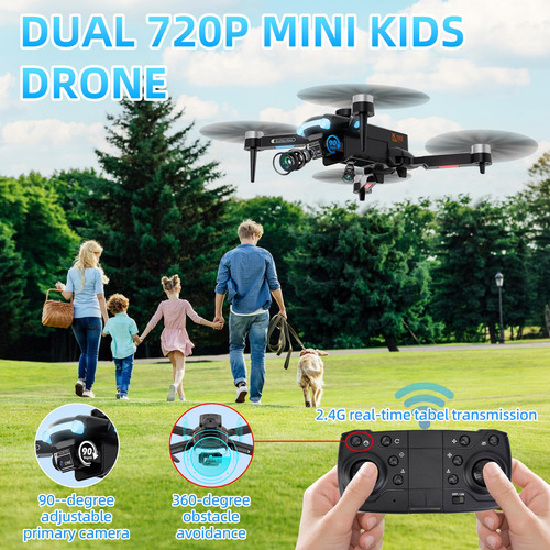 Dron Para Niños Marca Rc Modelo Quadcopters 720p Altitud Negro