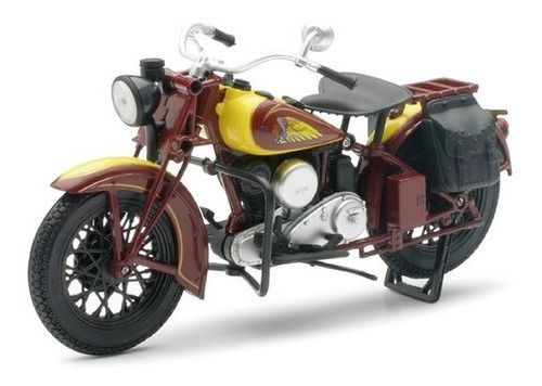 Moto Metalica 1934 Indian Sport Scout Escala 1:12 New Ray 