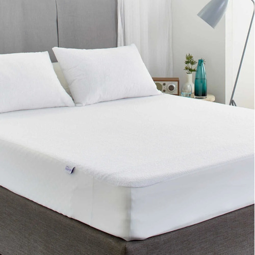 Cubre Colchon Protector Cama Queen Impermeable Tipo Toalla