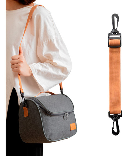 Bolsa Termica Lancheira C/ Forramento Alça Transversal Leve Cor Cinza