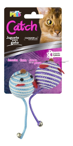Juguete Para Gato Juguete Pelota De Raton 2 Pz Fancy Pets