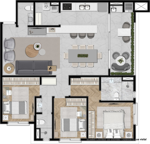 Imagem 29 de 30 de Apartamento Com 3 Dormitórios À Venda Com 194.97m² Por R$ 1.153.000,00 No Bairro Mercês - Curitiba / Pr - M2me-mct406