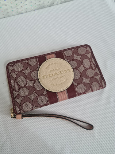 Coach Cartera Wine Multi 100% Original Como Nueva Sindetalle