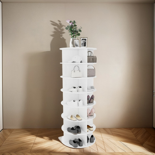 Jyusx Zapatero Giratorio Torre De 7 Niveles, Estante Girator