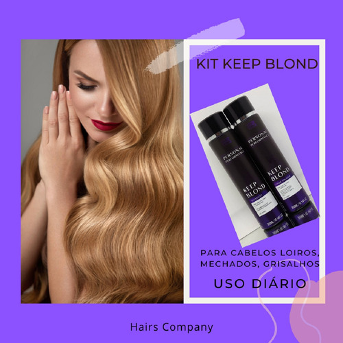 Kit Tratamento Sh 250ml Cond 250ml Keep Blond Hairs Company