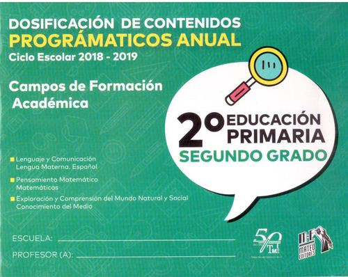  Dosificación De Contenidos Programáticos Anual 2° Primaria