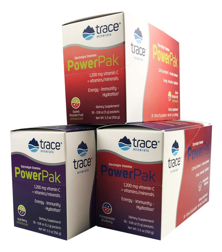 Electrolyte Stamina Power Pak Trace Minerals 30 Unidades X 3