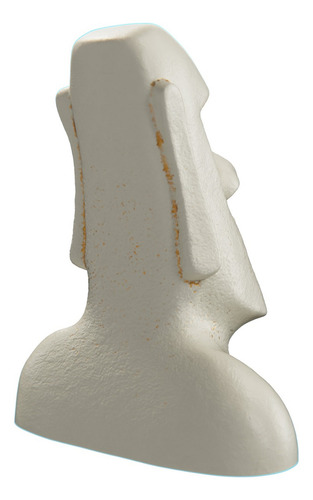 Estátua Escultura Moai Ilha De Páscoa Imagem - Versão 2 Cor Cor Mármore Dourado