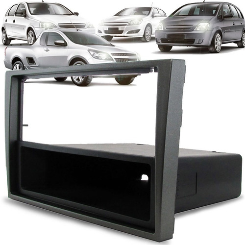 Moldura Rádio 1 Din 2 Din Corsa Meriva Montana Vectra Preto