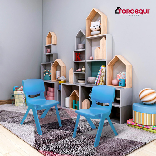 Silla Para Niños De Plástico Resistente Varios Colores