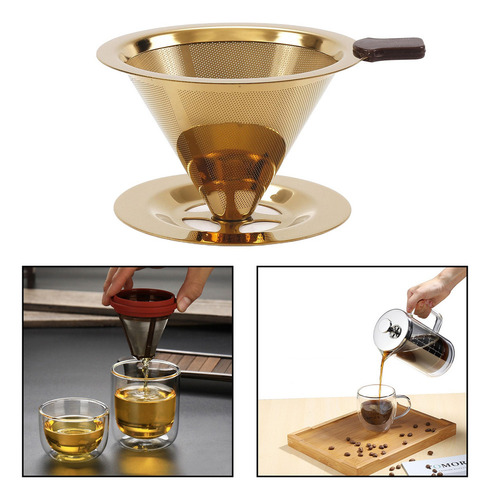 Zy Pour Over Coffee Mesh Dripper Manual De Malla Ultrafina
