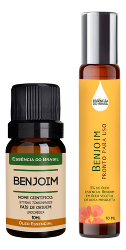 Kit Óleo Essencial Benjoim + Pronto P/ Uso Roll On 10ml
