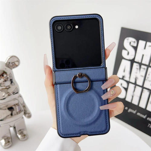 Funda Magnética De Piel Para Motorola Razr 50 40 Ultra Para Carga Inalámbrica, Funda Protectora Con Bisagra