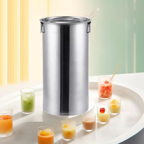 Cubo De Acero Inoxidable Con Tapa, Recipiente Versátil Para