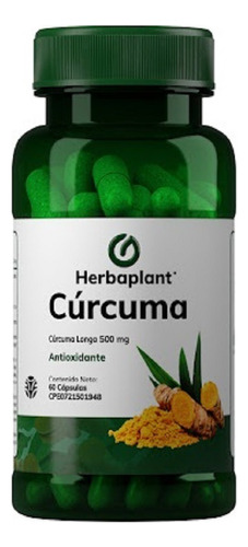 Curcuma 500 Mg 60 Capsulas Antioxidante Herbaplant