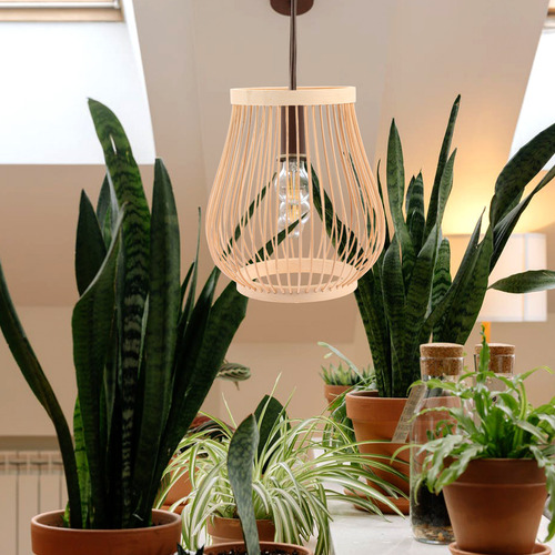Luminária Pendente Light Shade Abajur De Bambu Unique
