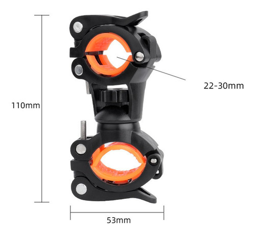 Soporte De Luz Para Bicicleta Soporte De Clip Soporte Negro