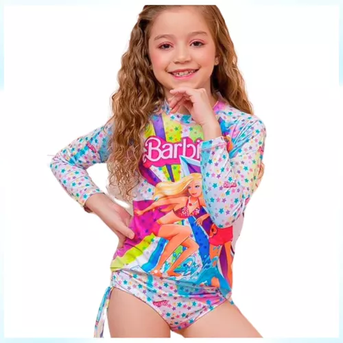 Conjunto Infantil Menina Blogueirinha Barbie Saia Rosa De Luxo