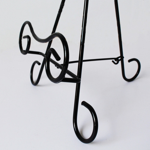 Soporte De Pantalla Con Diseño Curvo De Hierro Negro, 1 Unid