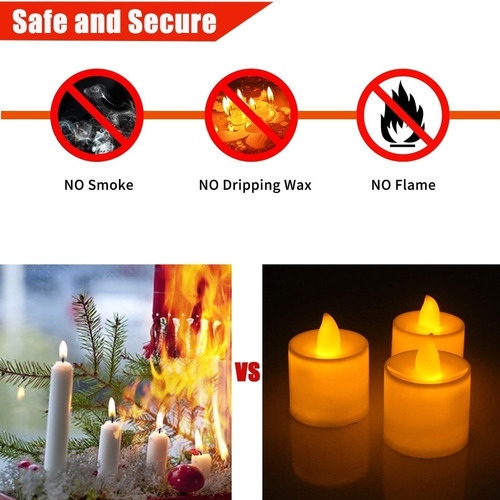 100pzas Velas Led Sin Llama Con Pilas Para Bodas, Festivales