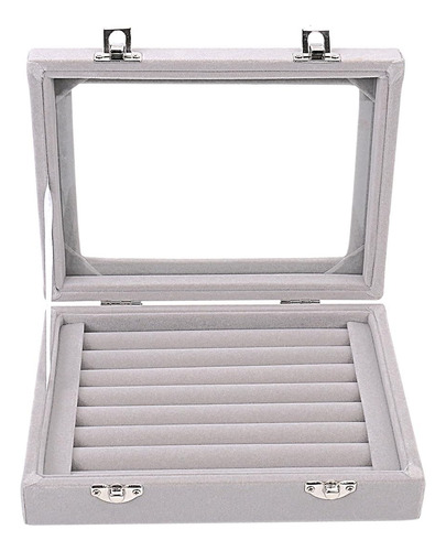 Caja De Almacenamiento De Terciopelo Para Anillos De Joyería