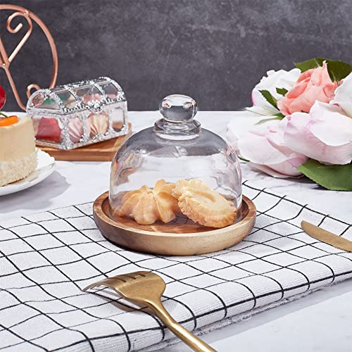Cúpula De Cristal Para Postres Nbeads Con Base, Mini Campana