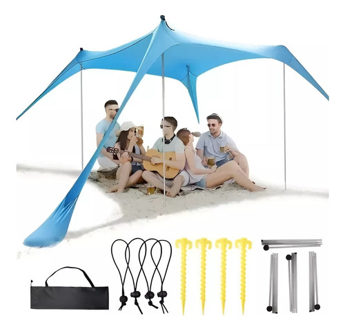 Tenda Elástica De Praia, Barraca Ar Livre 3x3 Com Guarda-sol