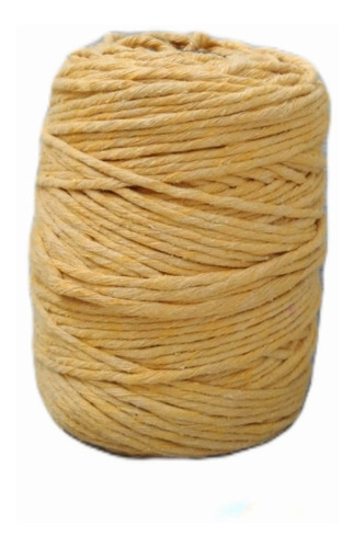 Hilaza De Algodon 1 Cabo/hilo Macrame 240m/4mm/color Mostaza