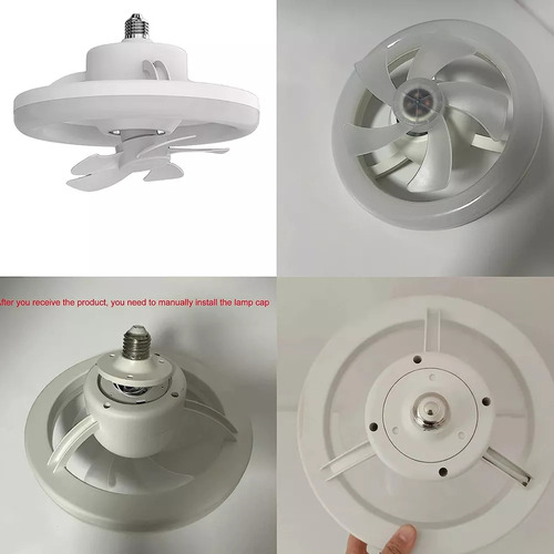 Lámpara Giratoria Con Ventilador De 360° A