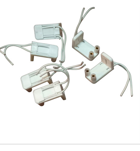 Zócalo Flexible Con Chicote P/tubo Led O Fluorescente-setx6- Blanco