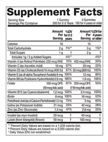 Multivitamina Infantil Importada - Members Mark 300 Gomas Frutas Vermelhas
