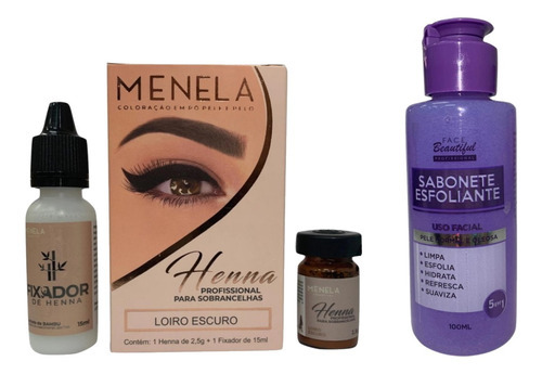 Kit Profissional Rena Menela Completa Esfoliante Pele Oleosa Cor Loiro Escuro