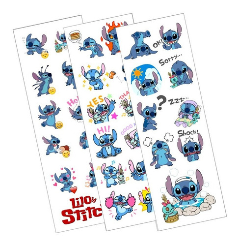 Plancha De Stickers De Lilo & Stitch