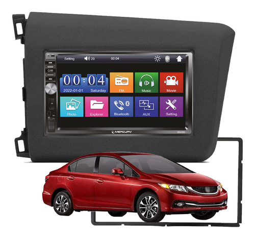 Pantalla Mirror Link 7 Pulgadas Para Honda Civic 2012 A 2014