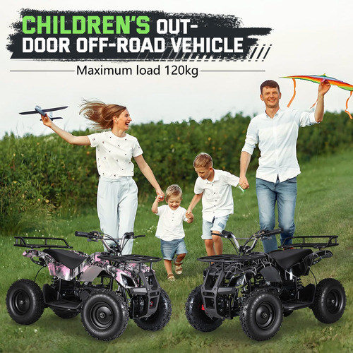 Cuatrimoto Infantil 49cc Gas Atv Kids Rosa 6-12 Años Personaje Color