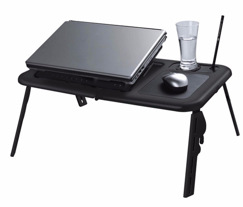 E-table Cooler Preta Com Hub Usb - Mesa Cooler Para Notebook